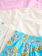 Ecru/Pink Pyjamas 3 Pack (3-16yrs) - Image 5 of 6