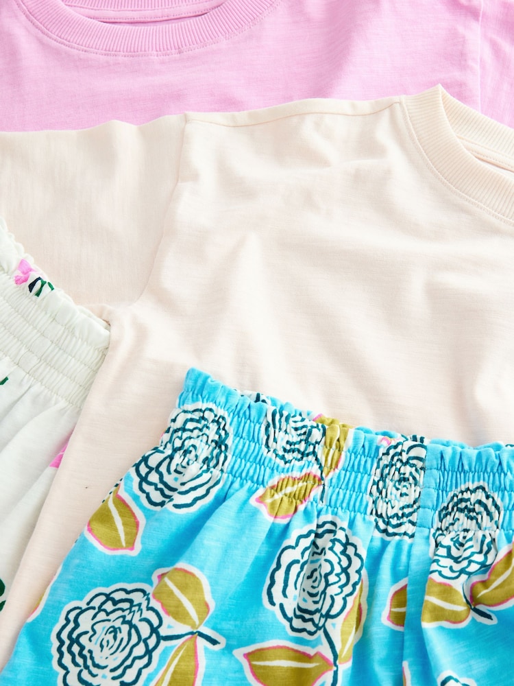 Ecru/Pink Pyjamas 3 Pack (3-16yrs) - Image 5 of 6