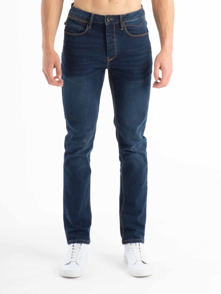 Luke 1977 Fast Fit Blue Freddy Raw Stretch Jeans - Image 1 of 7