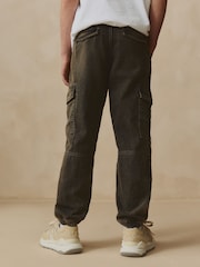 Grey 100% Cotton Cuffed Denim Cargo Jeans (3-16yrs) - Image 3 of 8