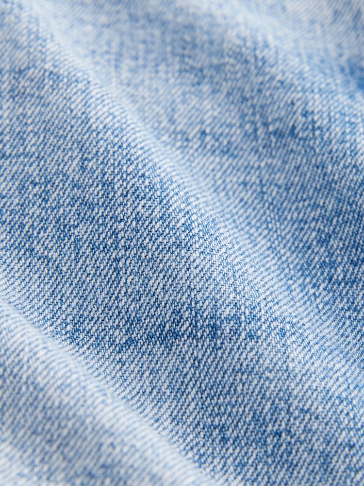 Vintage Blue 100% Cotton Cuffed Denim Cargo Jeans (3-16yrs) - Image 4 of 4