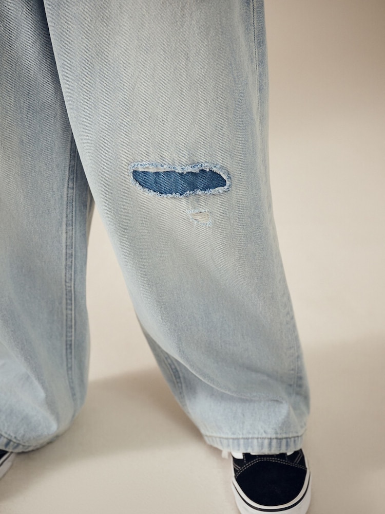 Bleach Distressed Super-wide Fit Authentic Jeans (3-16yrs) - Image 5 of 9
