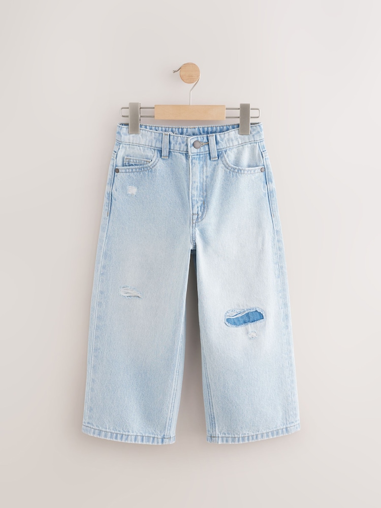 Bleach Distressed Super-wide Fit Authentic Jeans (3-16yrs) - Image 6 of 9