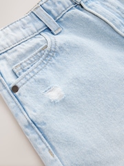 Bleach Distressed Super-wide Fit Authentic 100% Cotton Jeans (3-16yrs) - Image 8 of 9