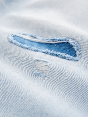 Bleach Distressed Super-wide Fit Authentic 100% Cotton Jeans (3-16yrs) - Image 9 of 9