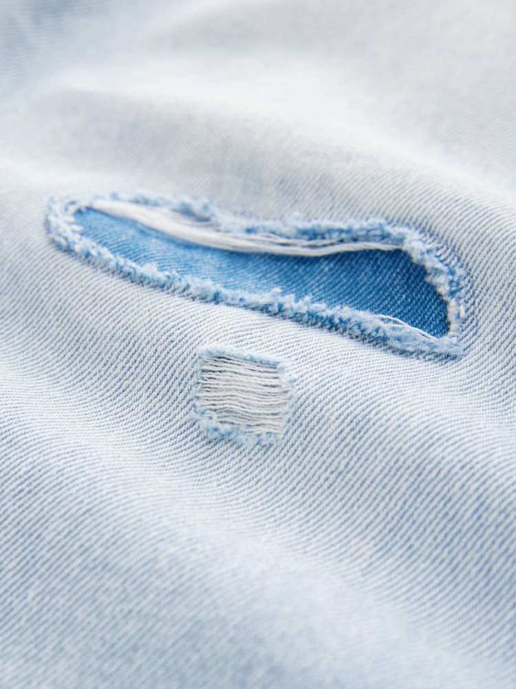 Bleach Distressed Super-wide Fit Authentic 100% Cotton Jeans (3-16yrs) - Image 9 of 9