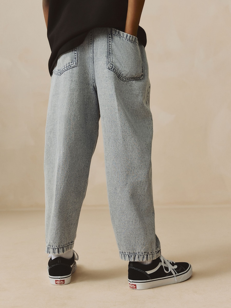 Light Grey 100% Cotton Lightweight Pull On Jeans (3-16yrs) - Image 3 of 8