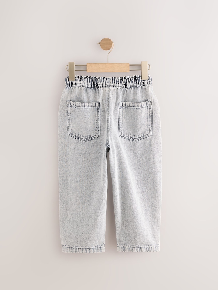 Light Grey 100% Cotton Lightweight Pull On Jeans (3-16yrs) - Image 6 of 8