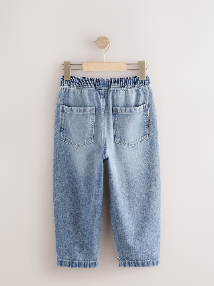 Mid Blue 100% Cotton Lightweight Pull On Jeans (3-16yrs) - Image 6 of 8
