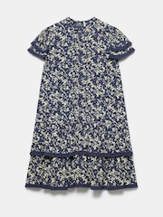 Mint Velvet Blue Mini Navy Floral Print  Dress - Image 3 of 4