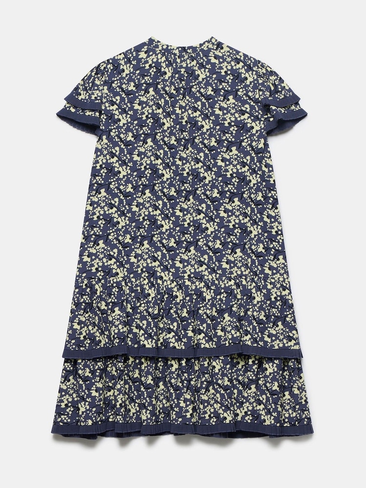 Mint Velvet Blue Mini Navy Floral Print  Dress - Image 4 of 4