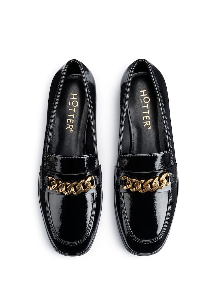črna - Hotter v standardnem kroju Cornell II Slip-On čevlji - Slika 4 iz 4