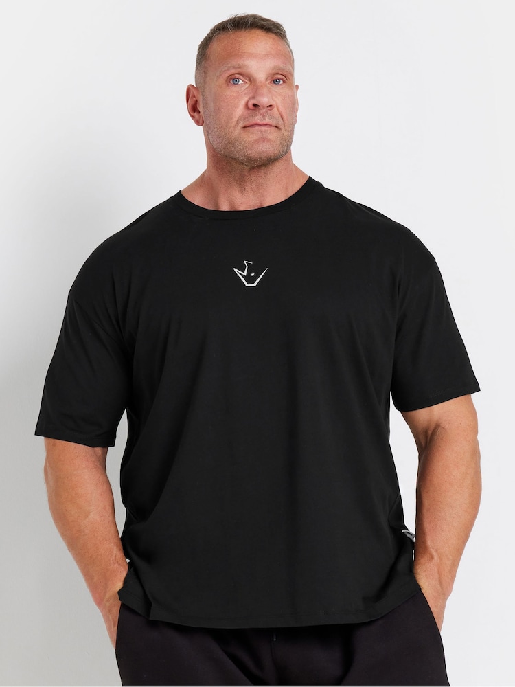 BadRhino Big & Tall Black 100% Cotton IronRhino Training Dept T-Shirt - Image 1 of 4