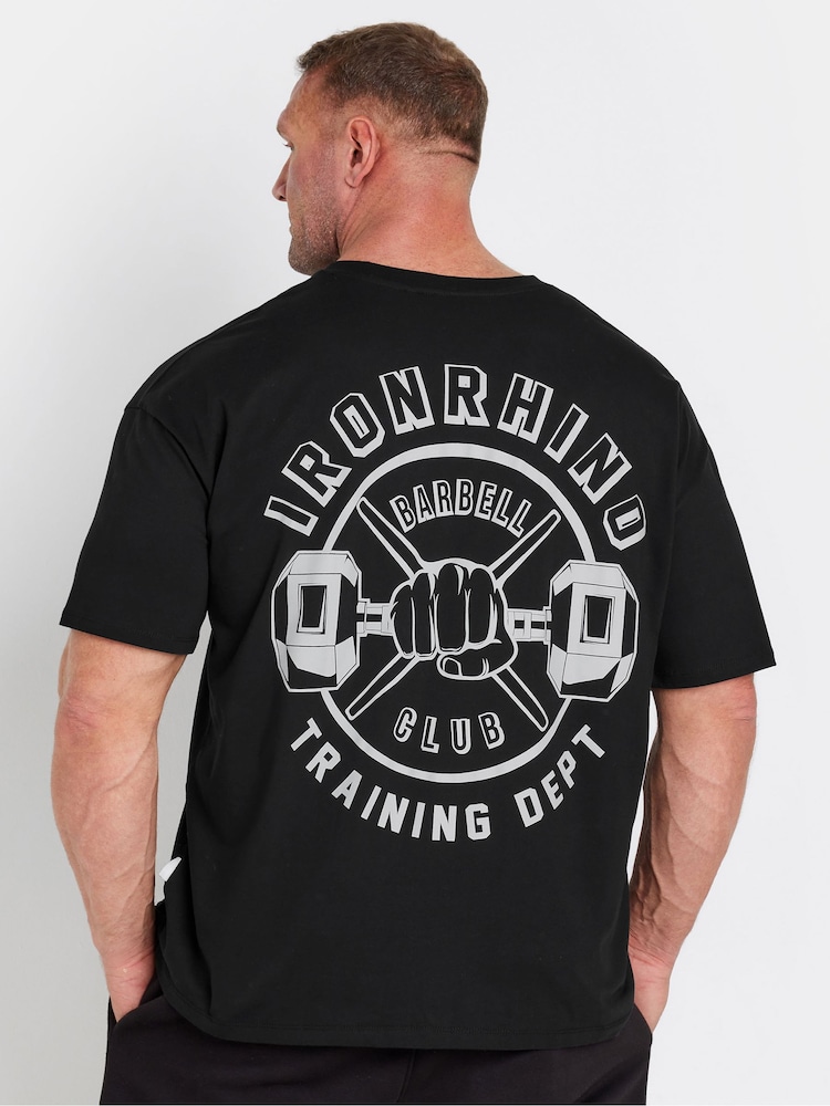 BadRhino Big & Tall Black 100% Cotton IronRhino Training Dept T-Shirt - Image 2 of 4