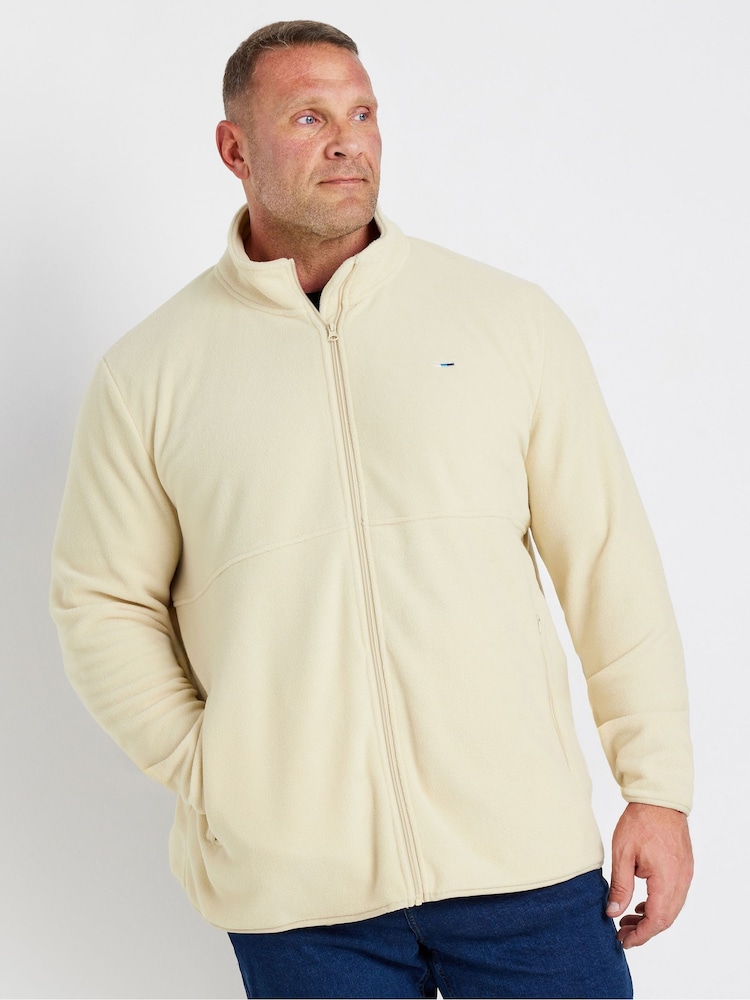 BadRhino Big & Tall Natural Plain Zip Through Fleece - Image 1 of 3