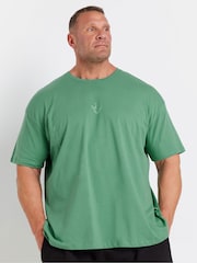 Green - BadRhino Big & Tall 100% Cotton IronRhino Training Dept T-Shirt - Image 1 of 4