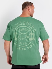 Green - BadRhino Big & Tall 100% Cotton IronRhino Training Dept T-Shirt - Image 2 of 4
