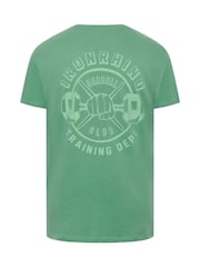 Green - BadRhino Big & Tall 100% Cotton IronRhino Training Dept T-Shirt - Image 4 of 4