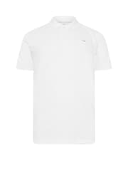 BadRhino Big & Tall White 100% Cotton Long Short Sleeve Polo Shirt - Image 2 of 3