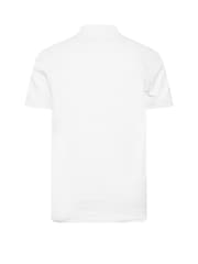 BadRhino Big & Tall White 100% Cotton Long Short Sleeve Polo Shirt - Image 3 of 3
