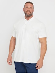 BadRhino Big & Tall White Short Sleeve 100% Cotton Polo Shirt - Image 1 of 3