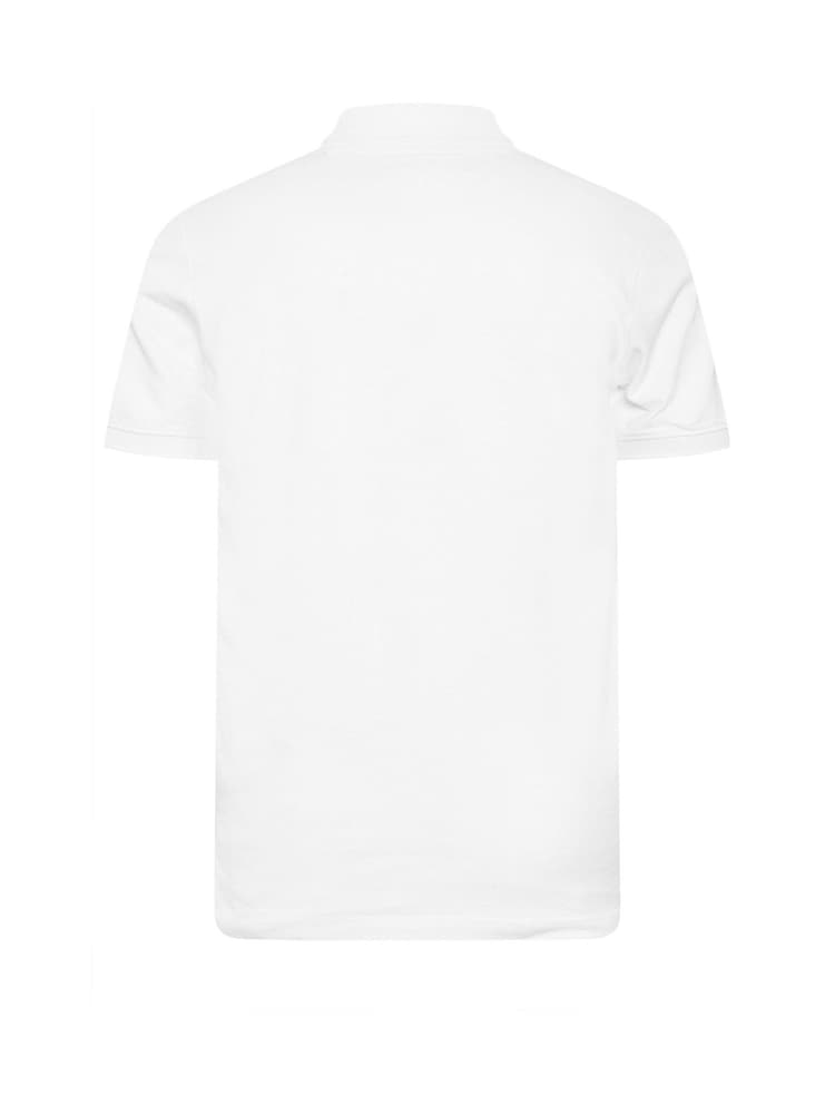 BadRhino Big & Tall White Short Sleeve 100% Cotton Polo Shirt - Image 2 of 3