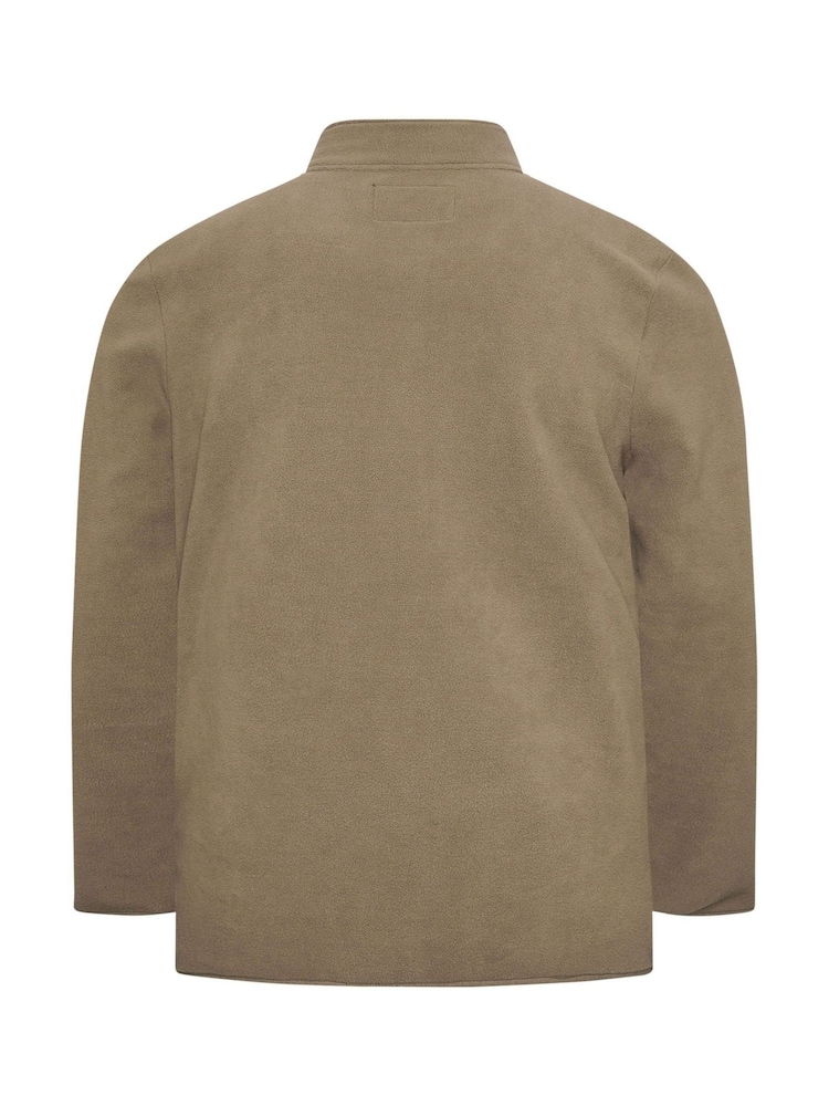 BadRhino Big & Tall Brown Plain Zip Through Fleece - Image 3 of 3