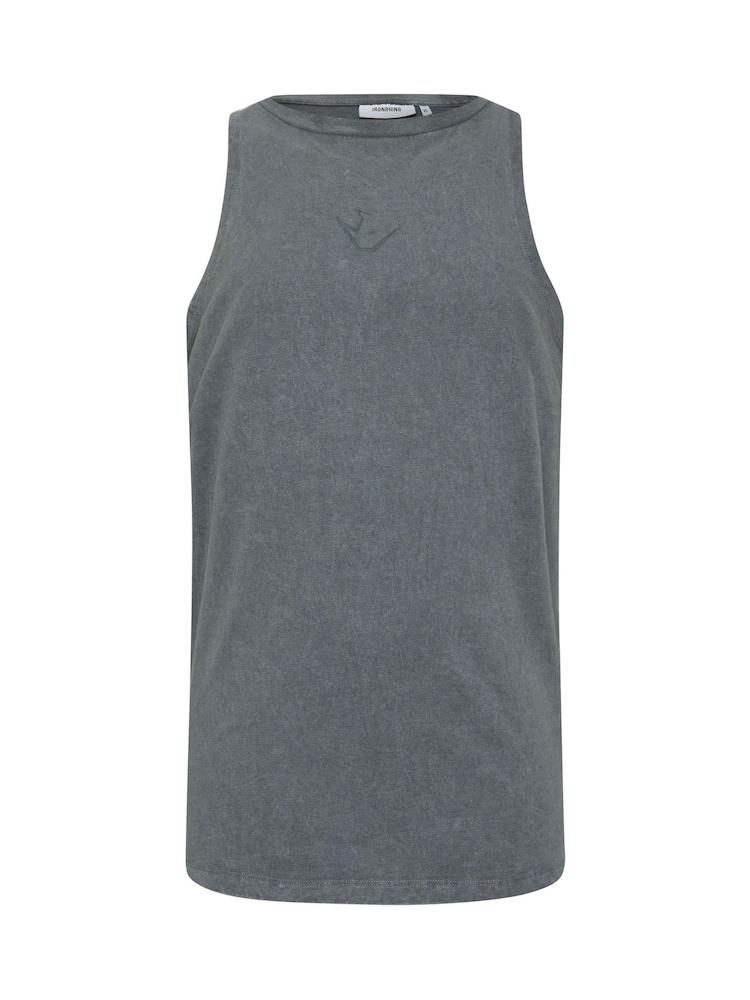 BadRhino Big & Tall Black 100% Cotton IronRhino Acid Wash Sleeveless T-Shirt - Image 3 of 4