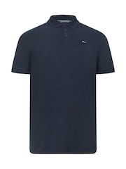 BadRhino Big & Tall Blue 100% Cotton Long Short Sleeve Polo Shirt - Image 2 of 3