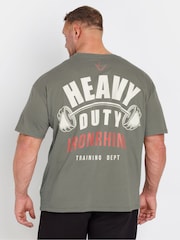 BadRhino Big & Tall Green 100% Cotton IronRhino Front And Back T-Shirt - Image 2 of 4