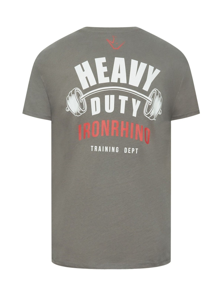 BadRhino Big & Tall Green 100% Cotton IronRhino Front And Back T-Shirt - Image 4 of 4