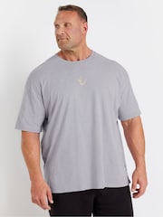 BadRhino Big & Tall Purple 100% Cotton IronRhino Acid Wash T-Shirt - Image 1 of 4