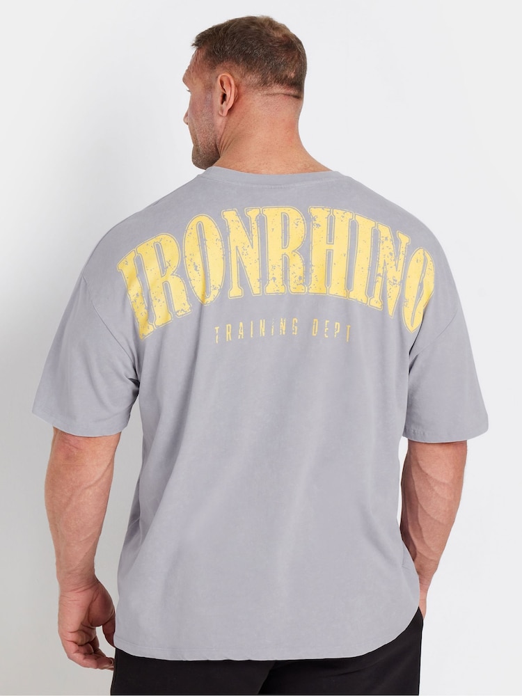 BadRhino Big & Tall Purple 100% Cotton IronRhino Acid Wash T-Shirt - Image 2 of 4