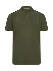 BadRhino Big & Tall Green 100% Cotton Long Short Sleeve Polo Shirt - Image 2 of 3