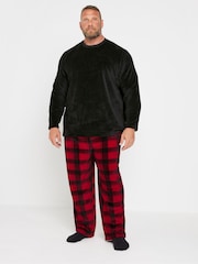 BadRhino Big & Tall Red Fleece Pyjamas Set - Image 1 of 3
