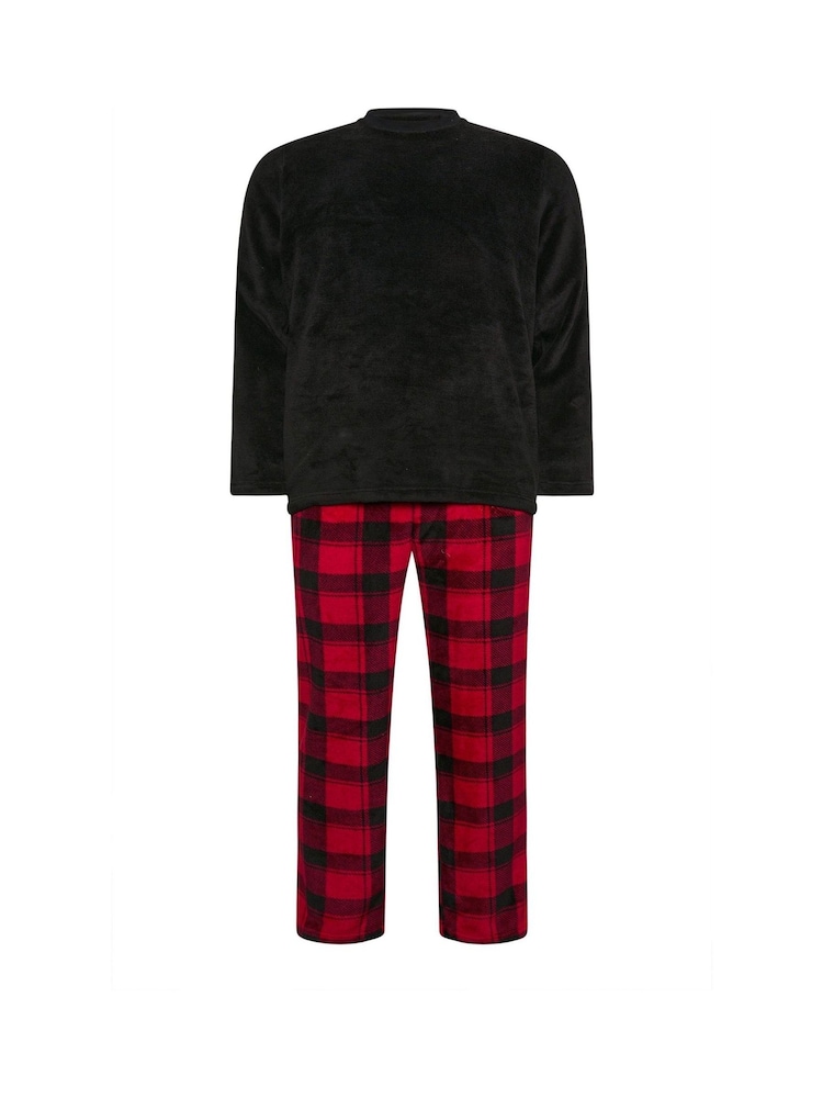 BadRhino Big & Tall Red Fleece Pyjamas Set - Image 2 of 3