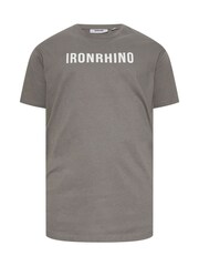 BadRhino Big & Tall Grey 100% Cotton IronRhino T-Shirt - Image 3 of 4