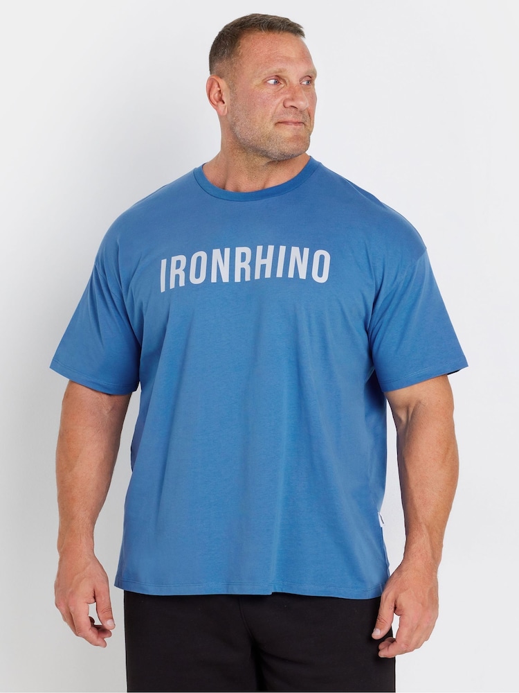 Синий - BadRhino Big & Tall 100% Cotton IronRhino Front And Back T-Shirt - Изображение 1 из 4 Синий - BadRhino Big & Tall 100% Cotton IronRhino Front And Back T-Shirt - Изображение 1 из 4