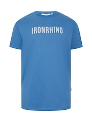 Синий - BadRhino Big & Tall 100% Cotton IronRhino Front And Back T-Shirt - Изображение 3 из 4
