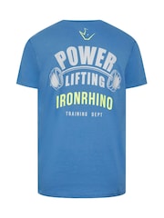 Синий - BadRhino Big & Tall 100% Cotton IronRhino Front And Back T-Shirt - Изображение 4 из 4