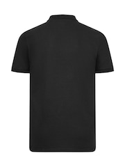 BadRhino Big & Tall Black 100% Cotton Long Short Sleeve Polo Shirt - Image 3 of 3