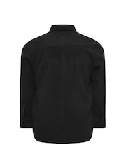 BadRhino Big & Tall Black Fleece Buttoned Shacket - Image 3 of 3