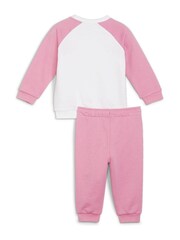 Puma Pink Minicats Essentials Raglan Baby Unisex Jogger Set - Image 2 of 2