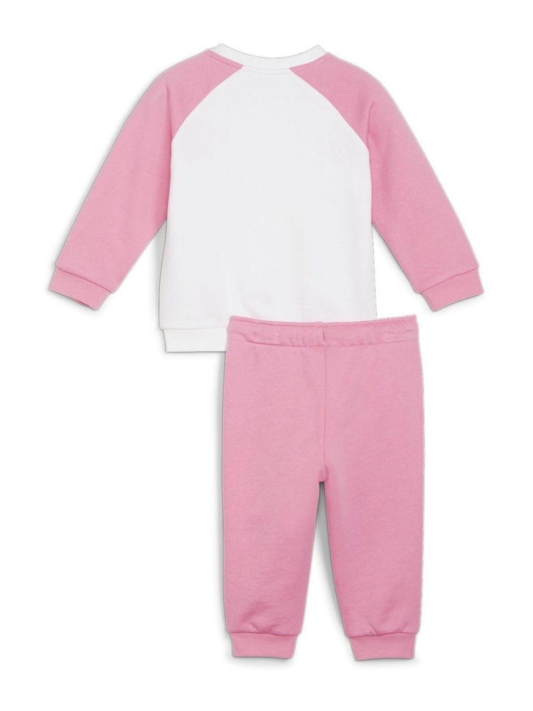 Puma Pink Minicats Essentials Raglan Baby Unisex Jogger Set - Image 2 of 2