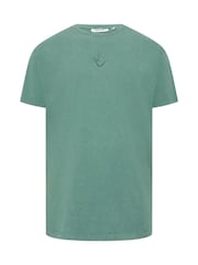 BadRhino Big & Tall Blue 100% Cotton IronRhino Acid Wash T-Shirt - Image 3 of 4