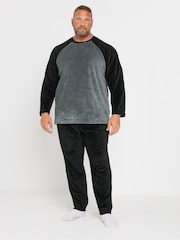 BadRhino Big & Tall Black Fleece Pyjamas Set - Image 1 of 3