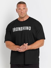 Черный - BadRhino Big & Tall 100% Cotton IronRhino Front And Back T-Shirt - Изображение 1 из 4