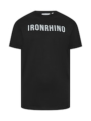 Черный - BadRhino Big & Tall 100% Cotton IronRhino Front And Back T-Shirt - Изображение 3 из 4