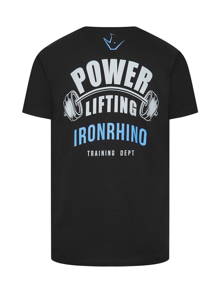 Черный - BadRhino Big & Tall 100% Cotton IronRhino Front And Back T-Shirt - Изображение 4 из 4