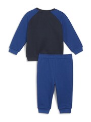 Puma Blue Minicats Essentials Raglan Baby Unisex Jogger Set - Image 2 of 2